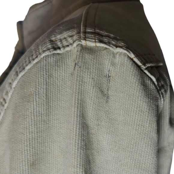 Gap Women's SZ L Corduroy Sherpa Lined Trucker Jacket Cream Beige Ivory Vtg Flaw - Picture 9 of 12